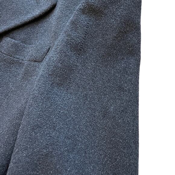 Mark Shale Cashmere Overcoat Charcoal Black Button Down Business Dress Coat 46R - Picture 7 of 16